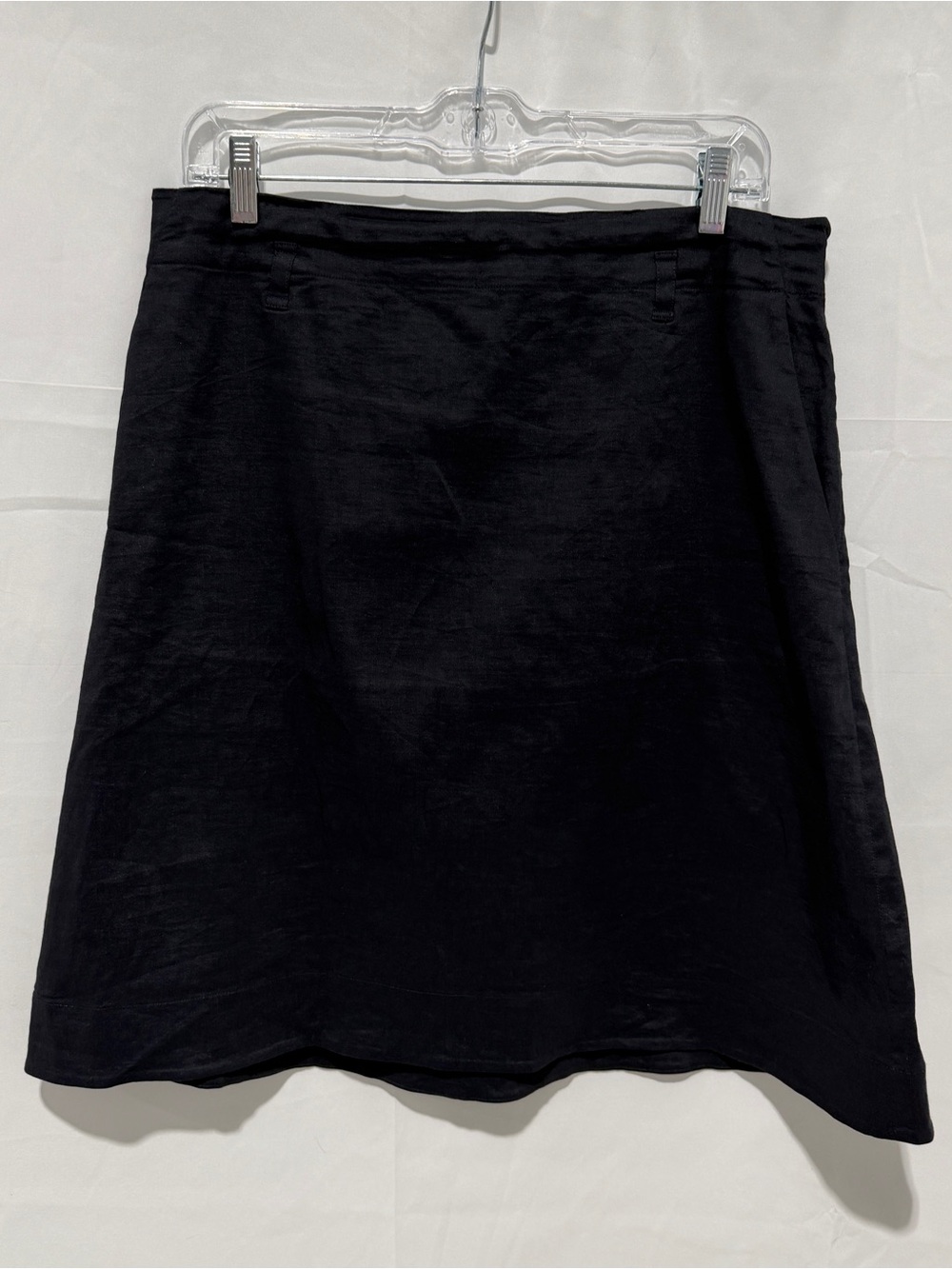 Theory Black Linen Blend Skirt, Size 12